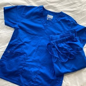 Royal Blue Scrub Set- Size SMALL